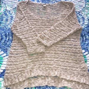 Lucky Brand tan knit sweater